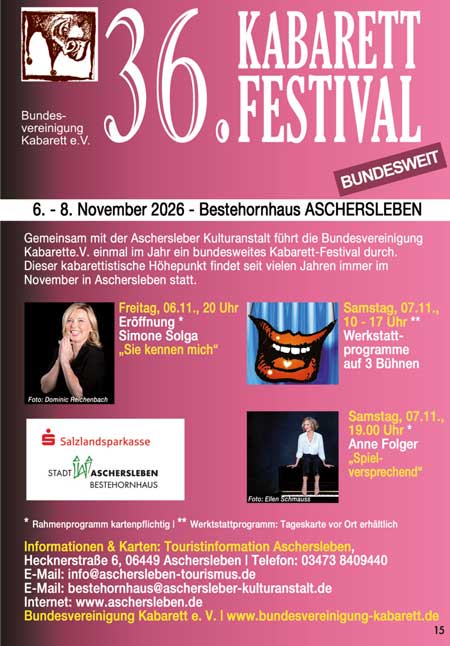 36. Bundesweites Kabarettfestival 2026