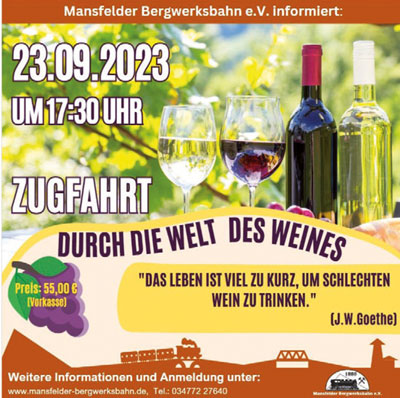 Zugfahrt durch die Welt des Weines