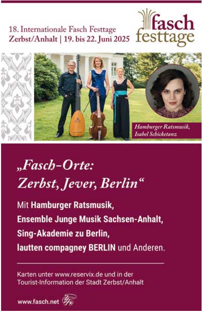 Hochkartiges Programm bei den Fasch-Festtagen Zerbst