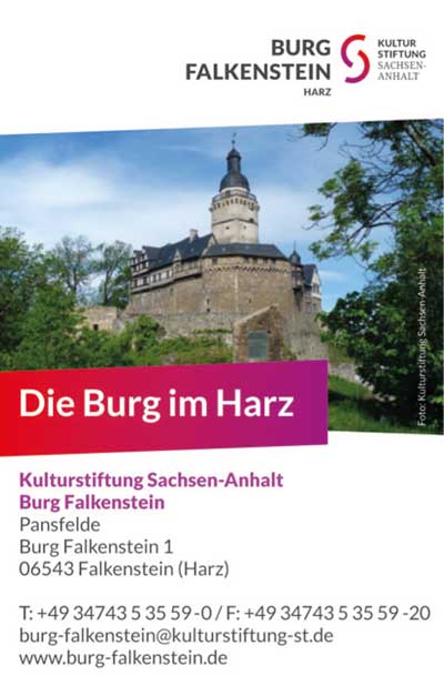 Gelebtes Mittelalter Burg Falkenstein Harz