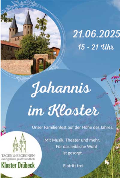 Kulturprogramm "Johannis im Kloster" im Kloster Drbeck