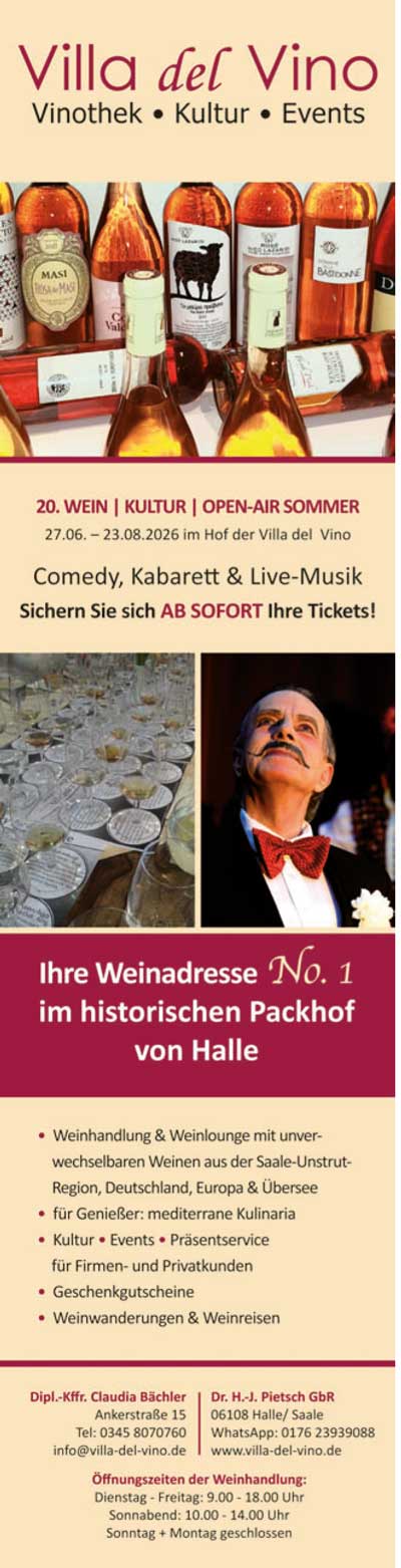 Open Air Sommer Villa del Vino Halle