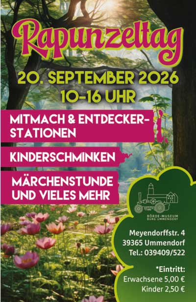 Rapunzeltag B�rde-Museum Burg Ummendorf 2026