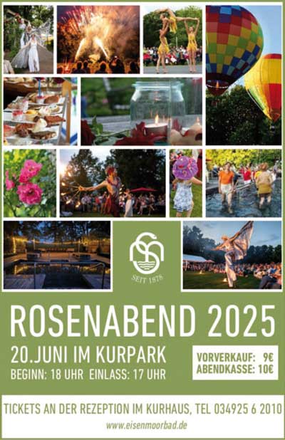 Rosenabend im Kurpark Bad Schmiedeberg