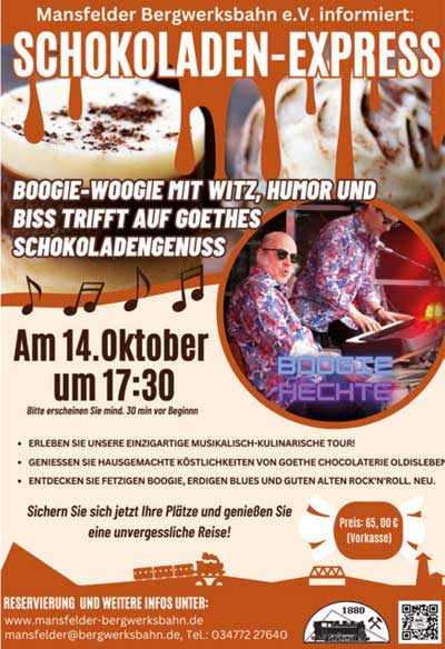 Schokoladenexpress der Mansfelder Bergwerksbahn