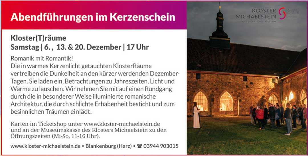 Silvesterkonzert Kloster Michaelstein