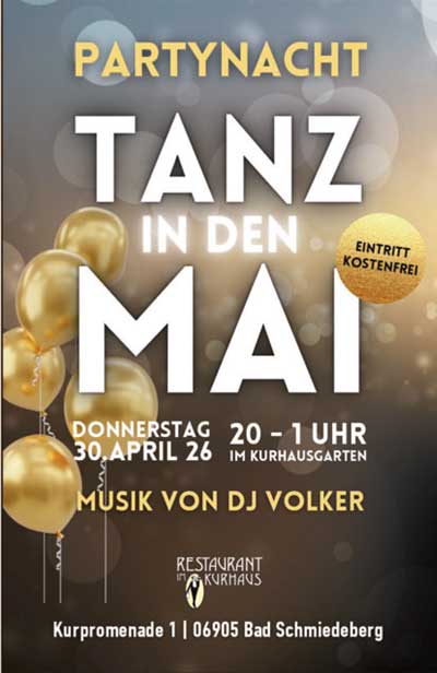 Tanz in den Mai im Eisenmoorbad Bad Schmiedeberg